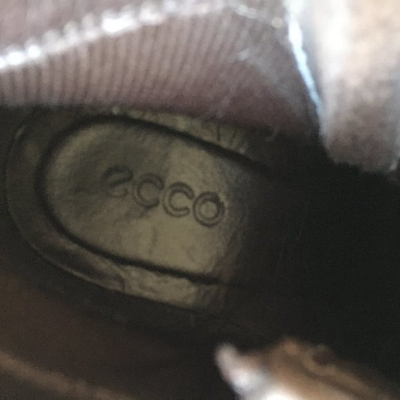 ECCO Leather Zipped Heeled Booties Ankle Boots Size 41 US Size 10-10.5 - Picture 5 of 10